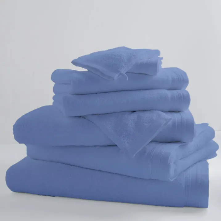 Lot de 2 Serviettes De Toilette Unies et Colorées