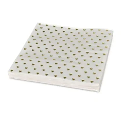 Lot de 20 serviettes en papier coeurs
