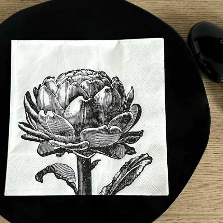Lot de 20 serviettes papier artichaud