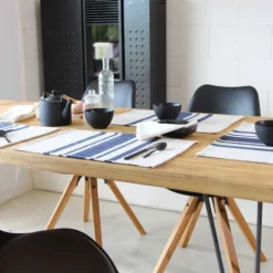 Lot de 4 Sets de table coton épais Rustique