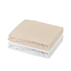 Lot 2 draps-housses extensibles coton pour lit bébé
