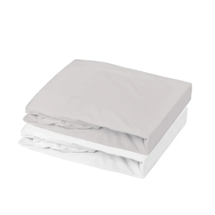 Lot 2 draps-housses extensibles coton pour lit bébé