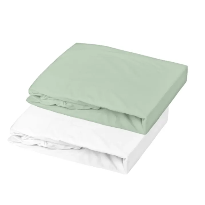 Lot 2 draps-housses extensibles coton pour lit bébé