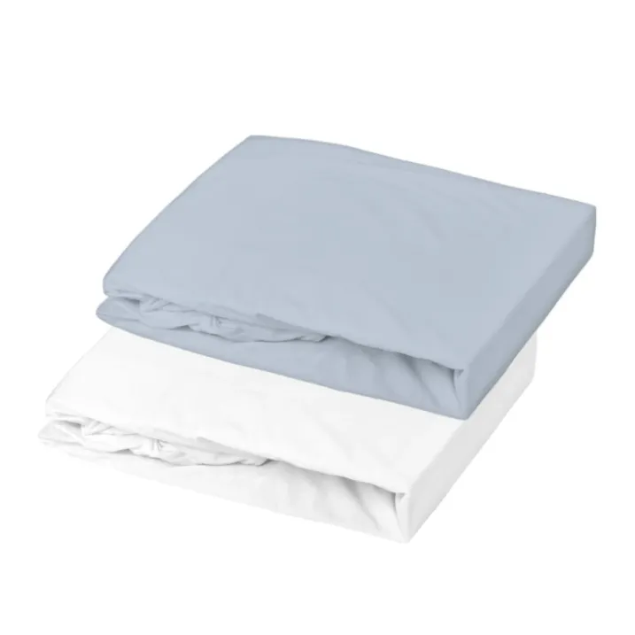 Lot 2 draps-housses extensibles coton pour lit bébé