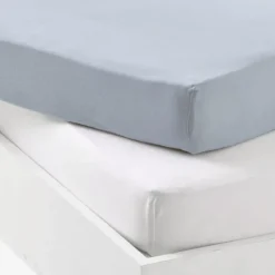 Lot 2 draps-housses extensibles coton pour lit bébé