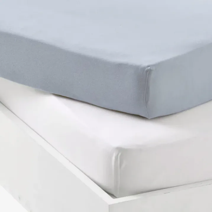 Lot 2 draps-housses extensibles coton pour lit bébé