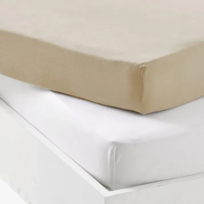 Lot 2 draps-housses extensibles coton pour lit bébé