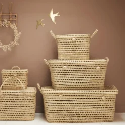 Malle de rangement feuille de palmier
