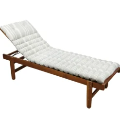 Matelas bain de soleil extérieur à rayures