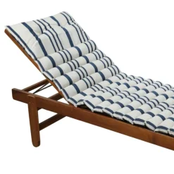 Matelas bain de soleil extérieur à rayures