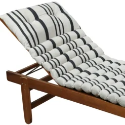 Matelas bain de soleil extérieur à rayures