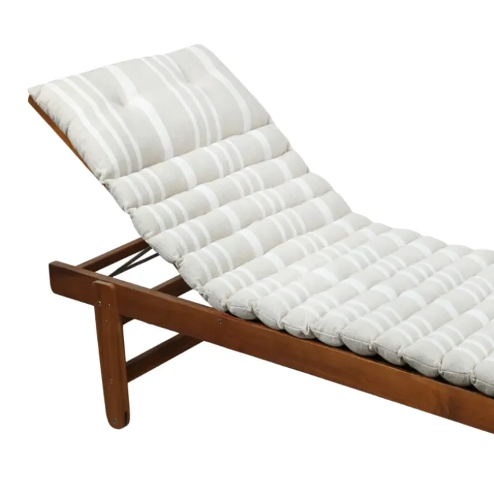 Matelas bain de soleil extérieur à rayures