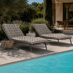 Matelas bain de soleil matelassé coton lavé