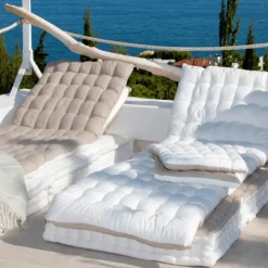 Matelas bain de soleil matelassé coton lavé