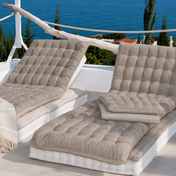 Matelas bain de soleil matelassé coton lavé