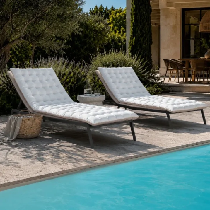 Matelas bain de soleil matelassé coton lavé