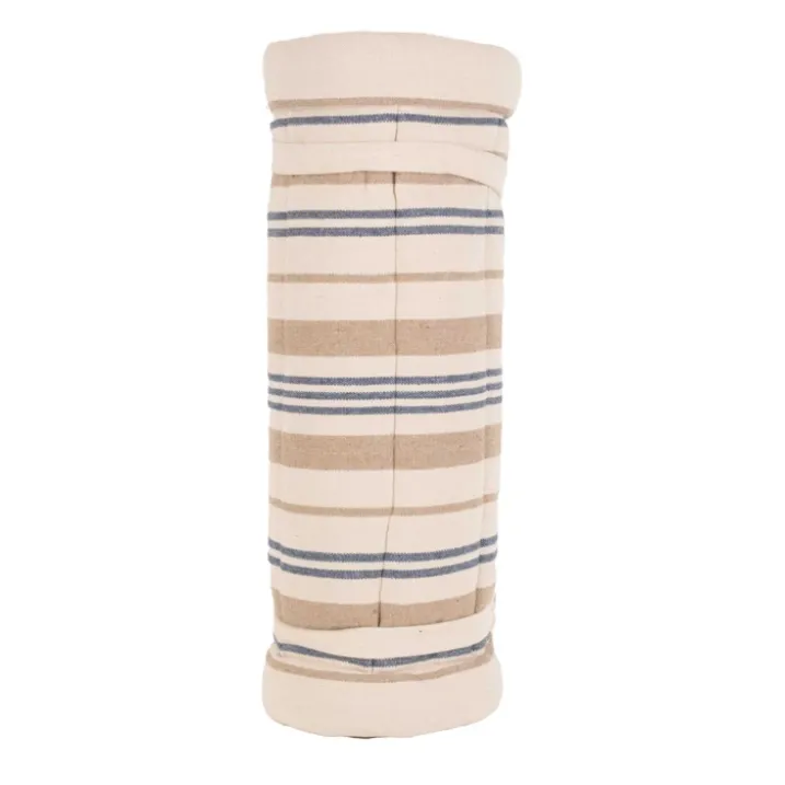 Matelas bain de soleil matelassé à rayures