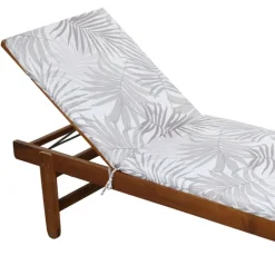 Matelas bain de soleil motif feuillage