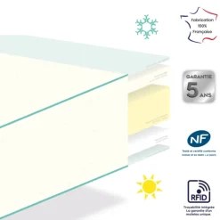 Matelas bébé face été / face hiver en coton bio soutien ferme