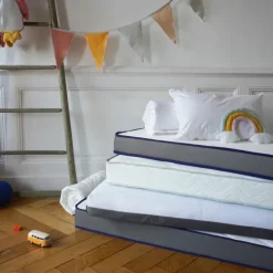 Matelas bébé face été / face hiver en coton bio soutien ferme