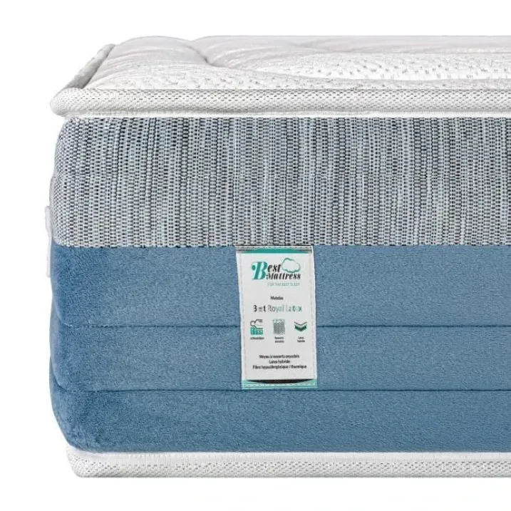 Matelas ressorts ensachés et mémoire de forme 27 cm - Soutien ferme