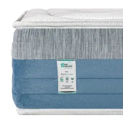 Matelas ressorts ensachés et mémoire de forme 27 cm - Soutien ferme