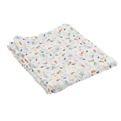 Maxi lange bébé en mousseline motif végétal