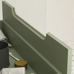 Meuble de salle de bain ondulé à suspendre avec vasque à poser
