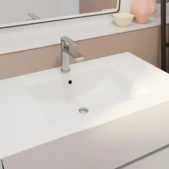 Meuble de salle de bains suspendu 2 tiroirs avec vasque