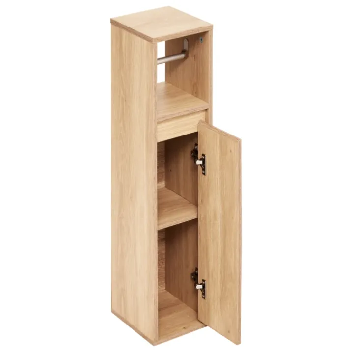 Meuble dérouleur papier toilette avec rangements intégrés