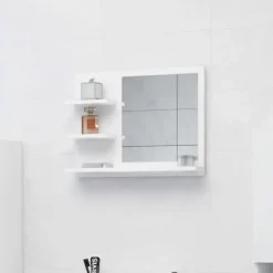 Miroir de salle de bain avec rangements