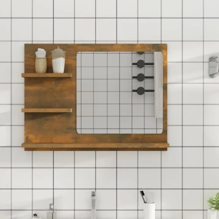 Miroir de salle de bain avec rangements