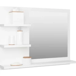 Miroir de salle de bain avec rangements