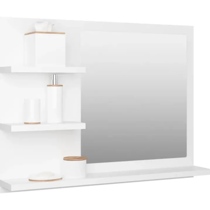 Miroir de salle de bain avec rangements
