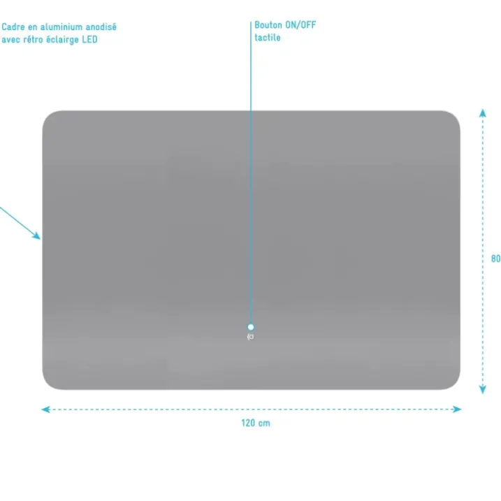 Miroir Led Silver Moon
