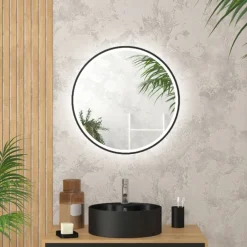 Miroir rond à leds
