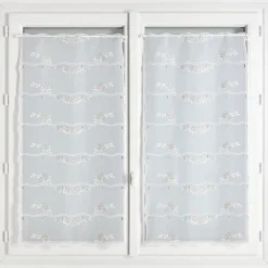 Modulable brodé avec motifs fleurs et feuilles
