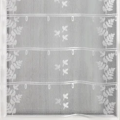 Modulable en maille brodée motif feuilles