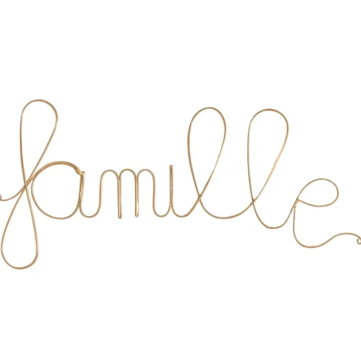 Mot fil de laiton doré "FAMILLE"