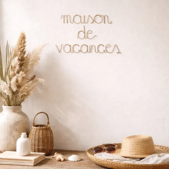 Mot fil de laiton "MAISON DE VACANCES"