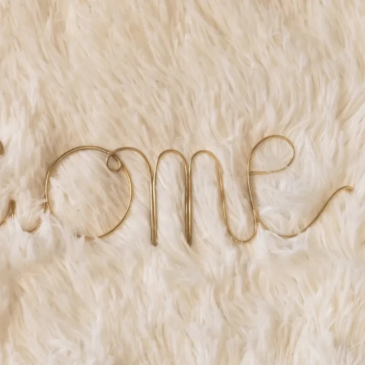 Mot fil de laiton "WELCOME HOME"