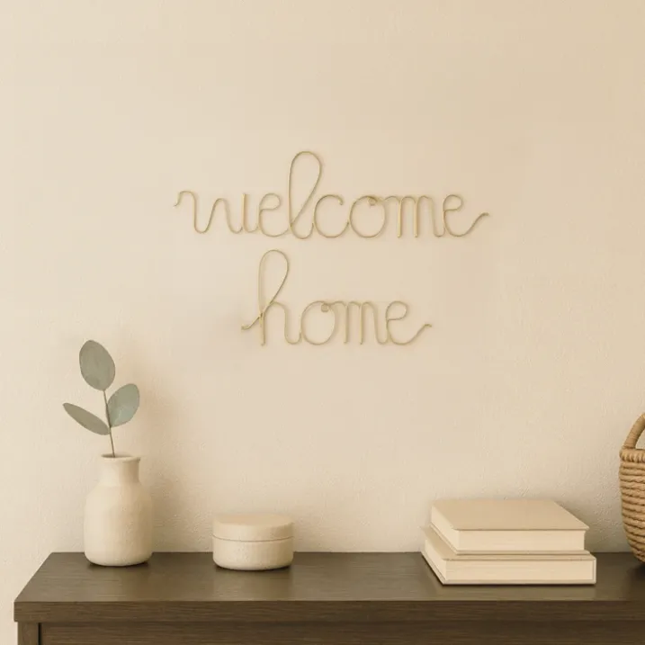 Mot fil de laiton "WELCOME HOME"