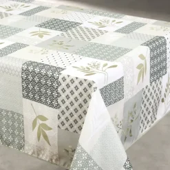 Nappe anti taches motifs fleurs et végétaux