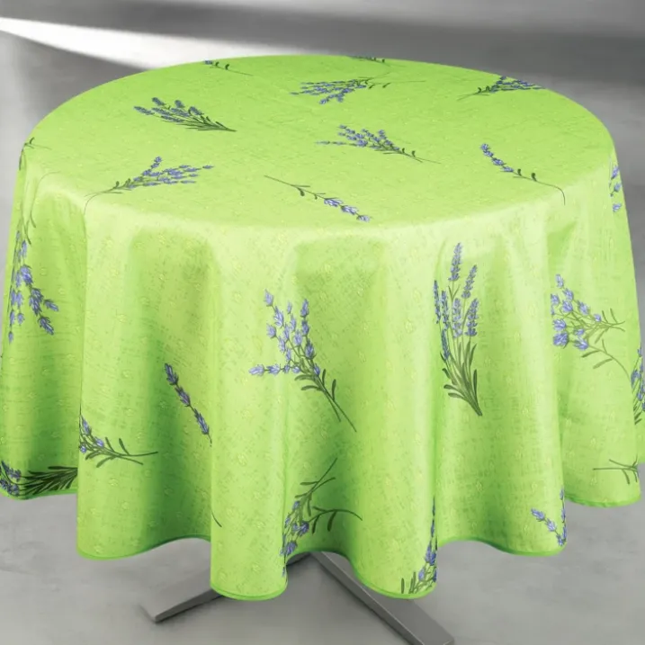Nappe anti-tâche ronde motif lavande