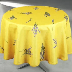 Nappe anti-tâche ronde motif lavande