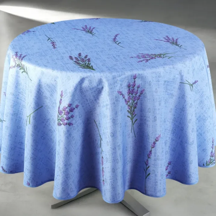 Nappe anti-tâche ronde motif lavande
