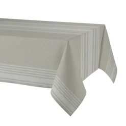 Nappe de table en polycoton enduit anti-tache à motif rayé