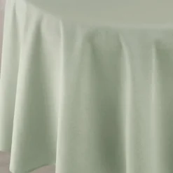 Nappe déperlante anti-taches effet lin pour table ronde