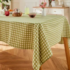 Nappe en coton vichy pour table rectangulaire
