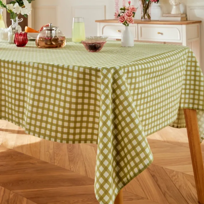 Nappe en coton vichy pour table rectangulaire